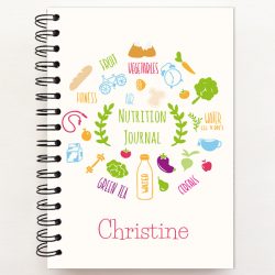 Healthy Nutrition Journal Cover personalized
