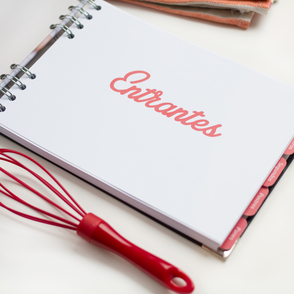 Separadores recetario rojo