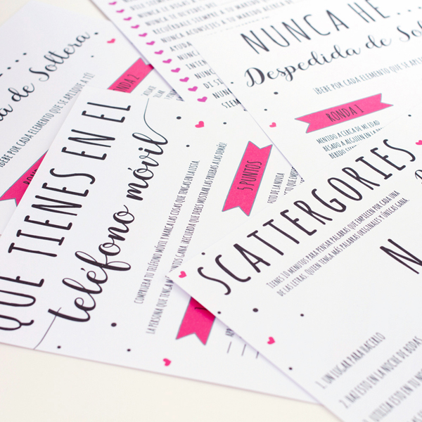 kit juegos despedida soltera detalle