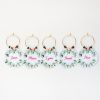 Wine glass charms Christmas wreath personalized