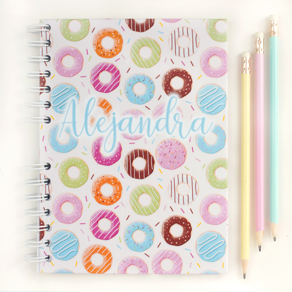 Cuaderno donuts colores personalizado