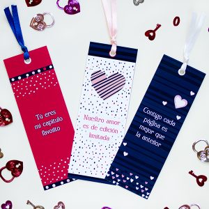 Marcapaginas San Valentin confetti